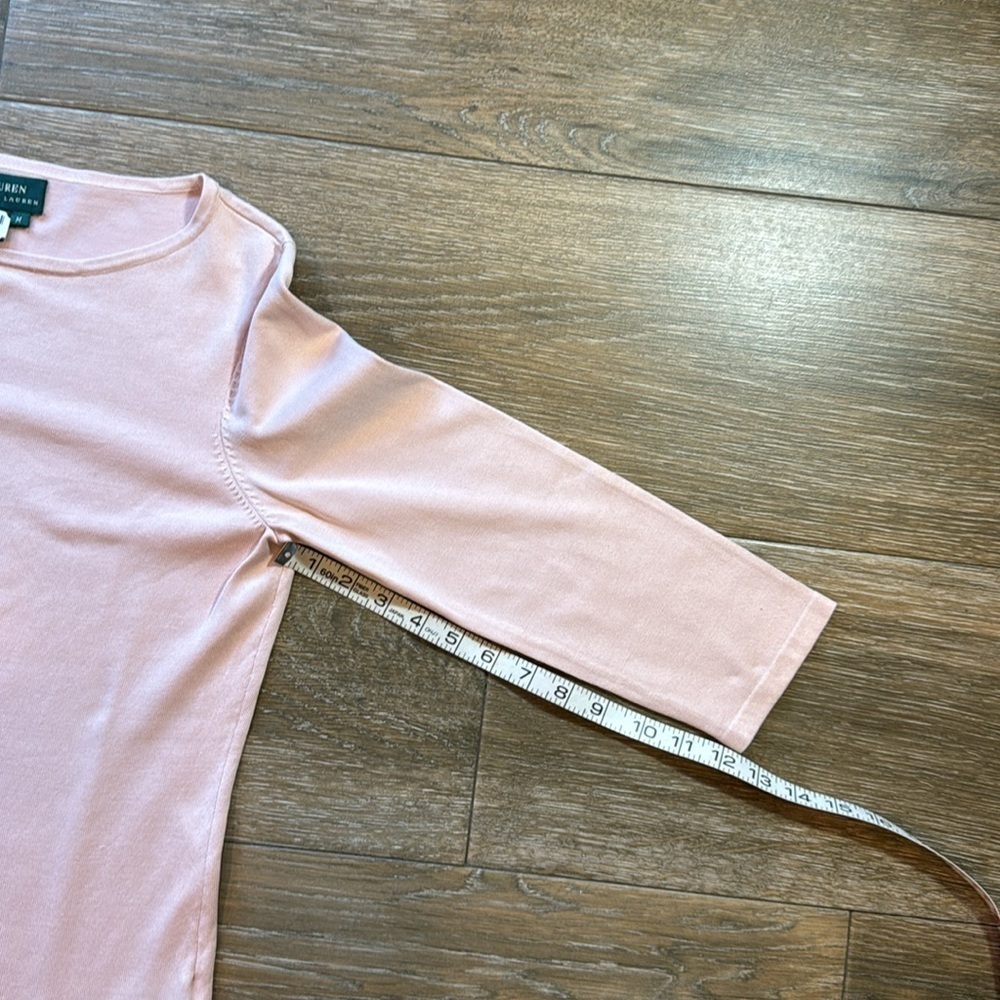 Lauren Ralph Lauren Pale Pink Scoop Neck Sweater - Picture 8 of 12